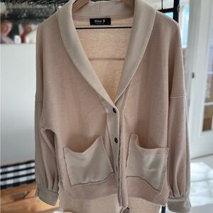 Blue B Women's Beige Cardigan